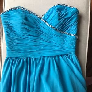 Mori lee bridesmaid dress peacock